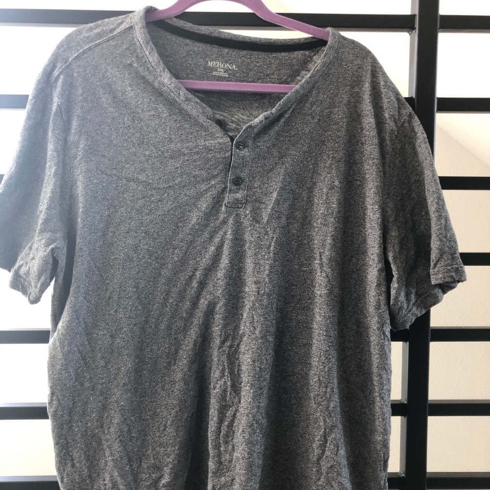 Merona Grey 3 Button Shirt